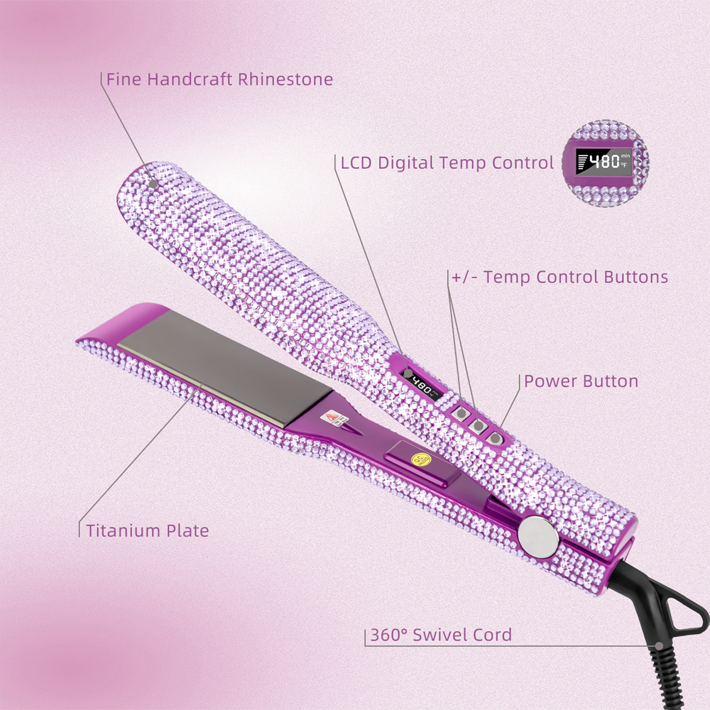 Crystal Hair Straightener Flat Irons Tools